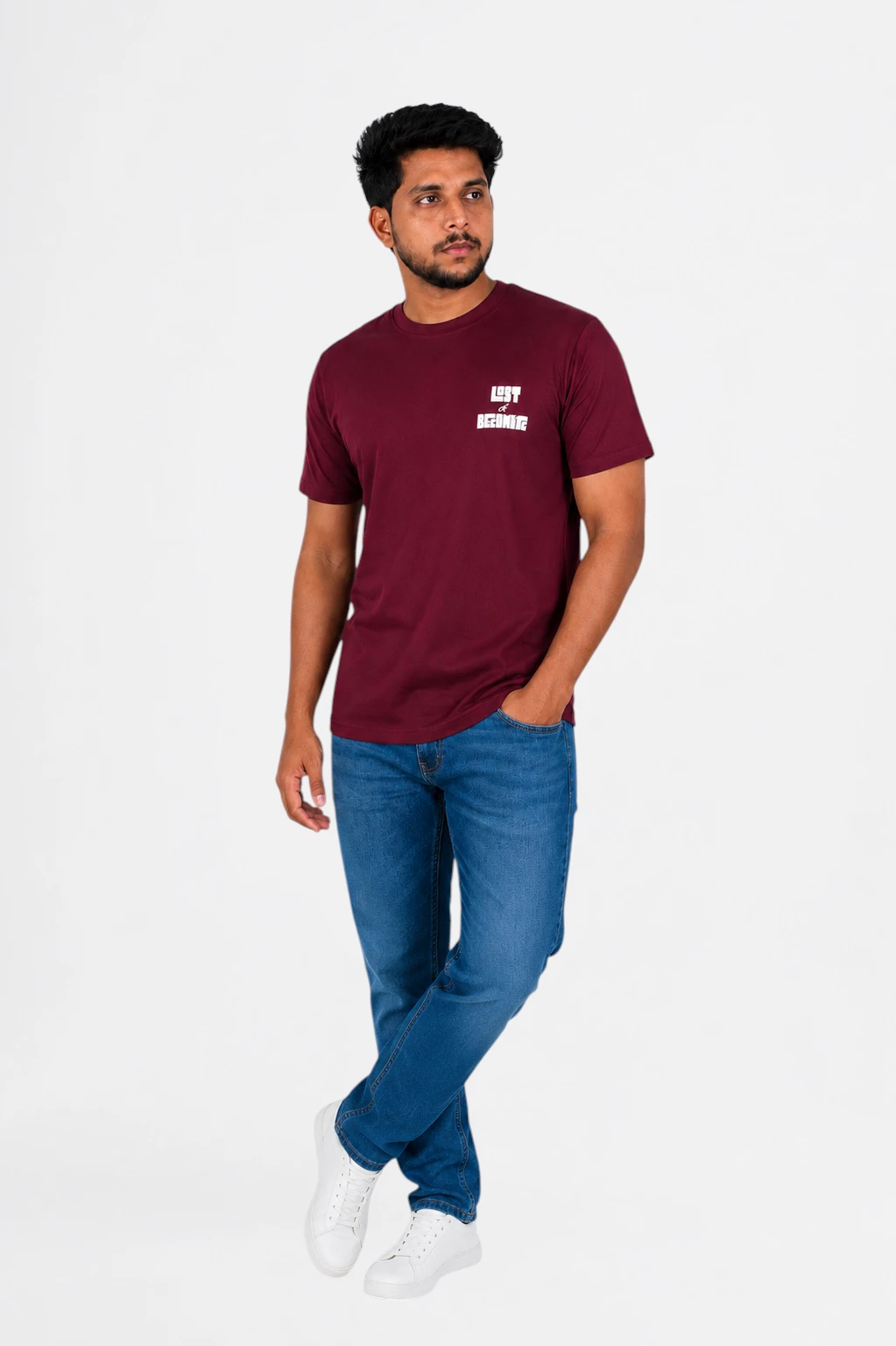 After Hours Tee Maroon T-Shirt - Image 2