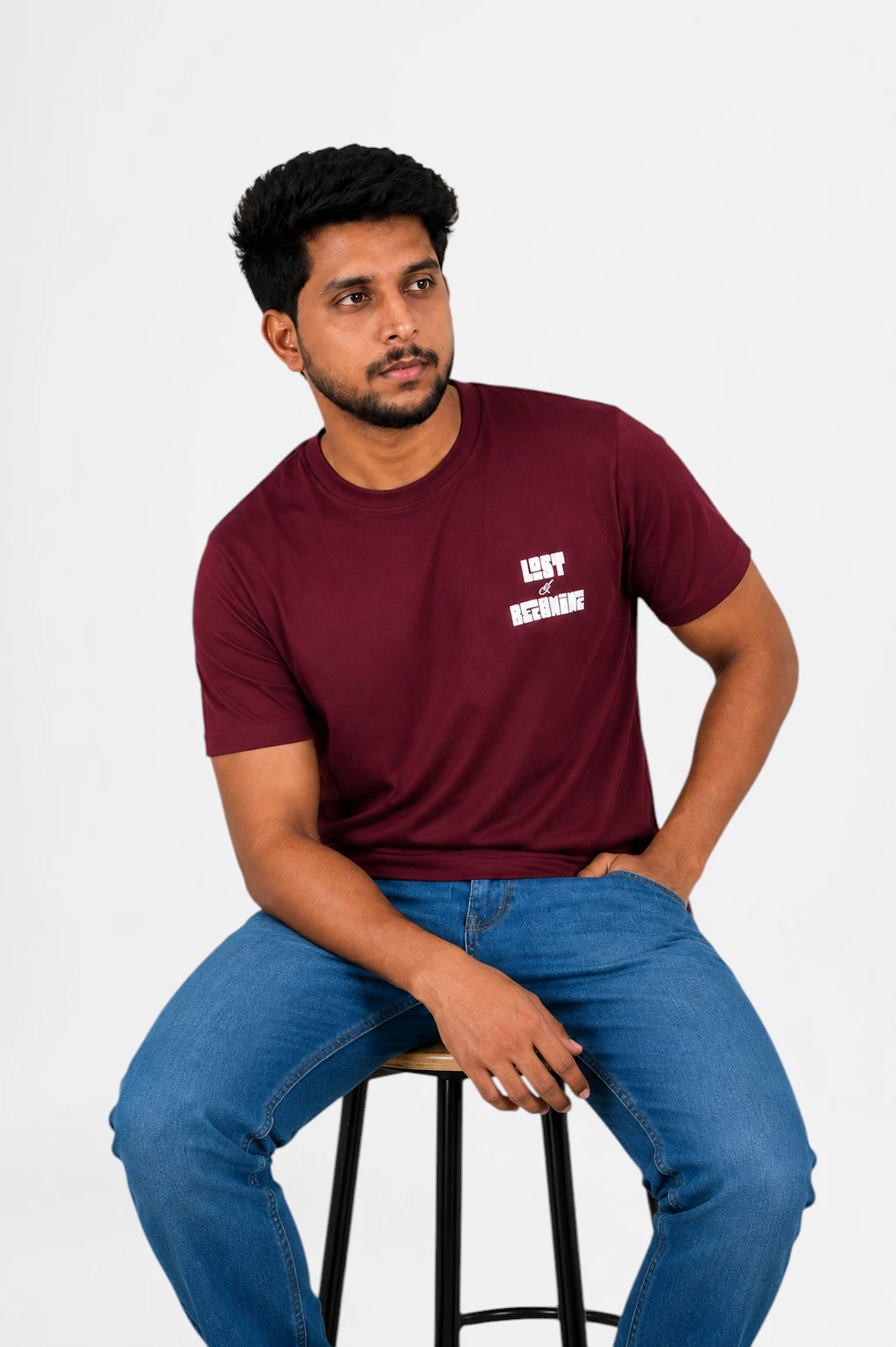 After Hours Tee Maroon T-Shirt - Image 4