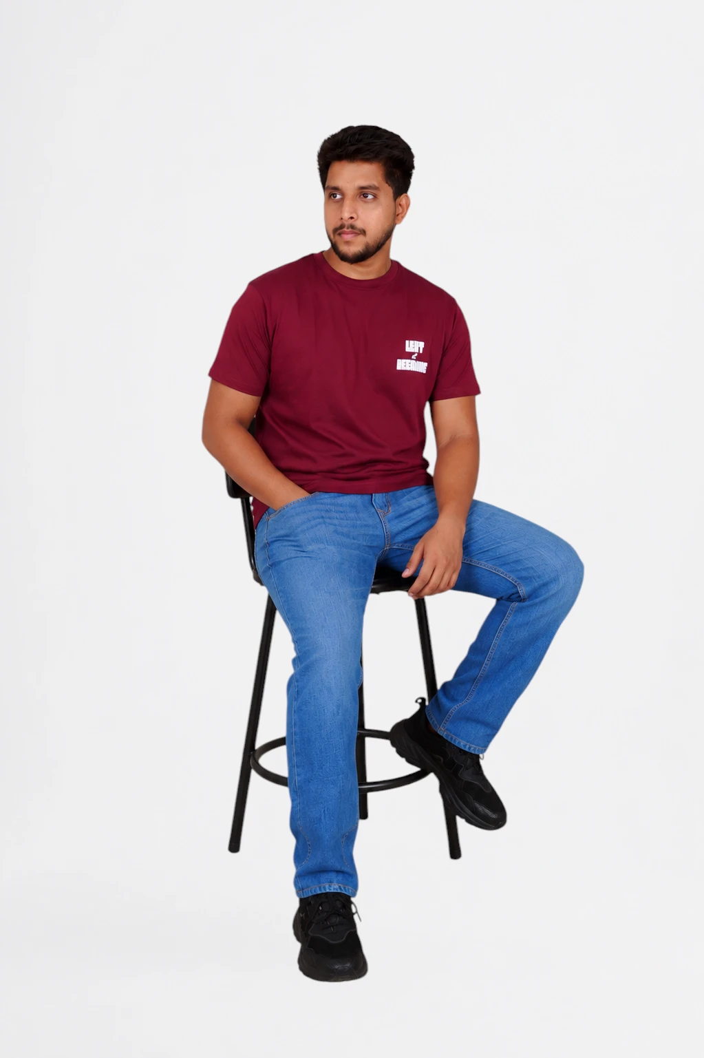 After Hours Tee Maroon T-Shirt - Image 5